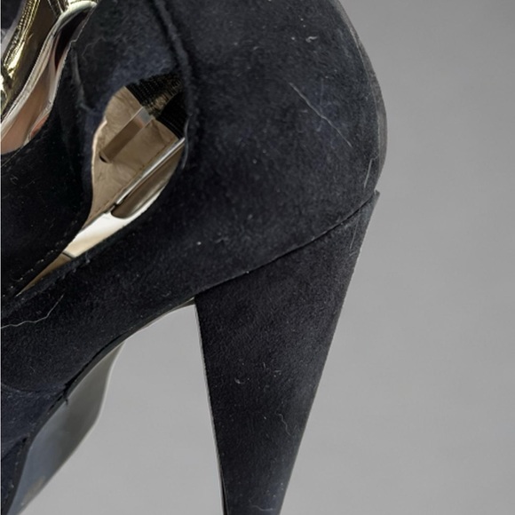 MK BLACK SANDAL | SIZE 6.5 | NEW LIKE NEW! SUEDE PLATFORM | 100% LEATHER - Picture 5 of 11